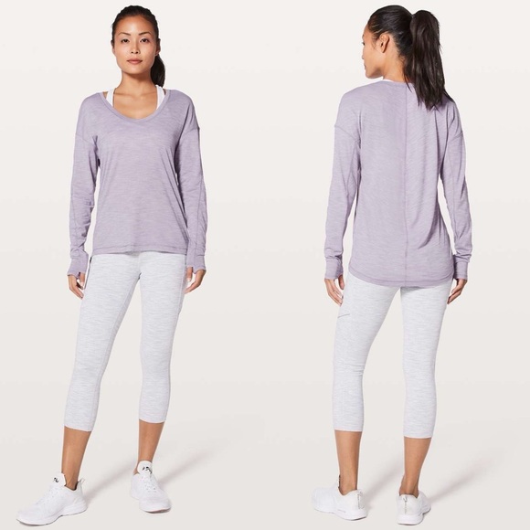 lululemon athletica Tops - Lululemon Meant To Move Long Sleeve Shirt in Heathered Dusty Dawn 4